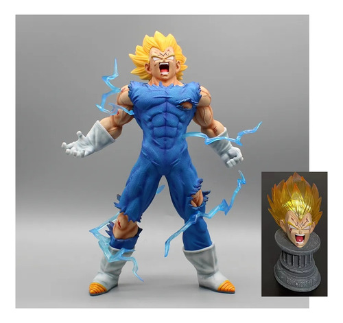 Nuevo Figura Vegeta 26cm Luz Led Dragon Ball Z / 2 Cabezas (Usado)