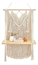 Comprar Estante Colgante De Pared De Macramé Decoración Bohemia