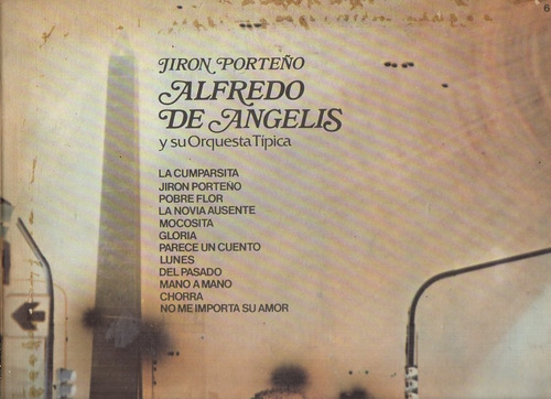 Alfredo De Angelis - Jiron Porteño - Lp Vinilo