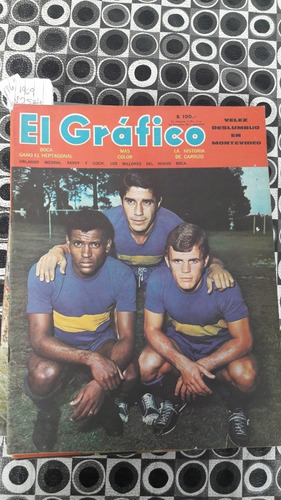 El Grafico 2574 4/2/1969 Velez En Montevideo Boca Juniors