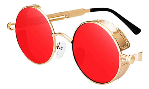 Gafas De Sol Redondas Retro Góticas Steampunk Gafas Con