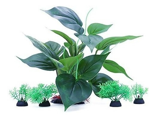 Planta Acuatica Artificial 25cm + 4 Plantas Bajas