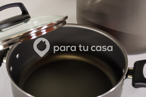 Imagen 4 de 10 de Batería Cocina Olla Aluminio Teflón 10 Piezas Estrela Mta