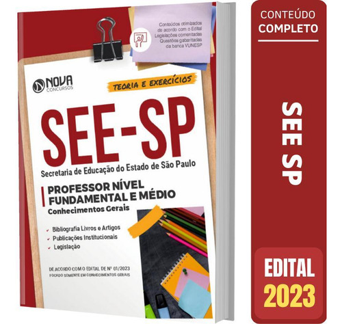 Apostila See Sp - Professor De Ensino Fundamental E Médio