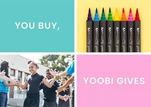 11ACLRADAB Yoobi Mini Gel Pens 24-Pack & Carrying Case, Neon, Metallic,  Glitter Shades, Multicolor Ink, 1.0mm Medium Tip