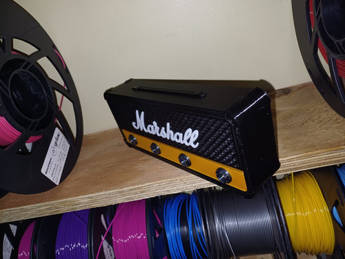 Porta Llaves Deco Marshall Incluye 4 Llaveros Plug Dorado