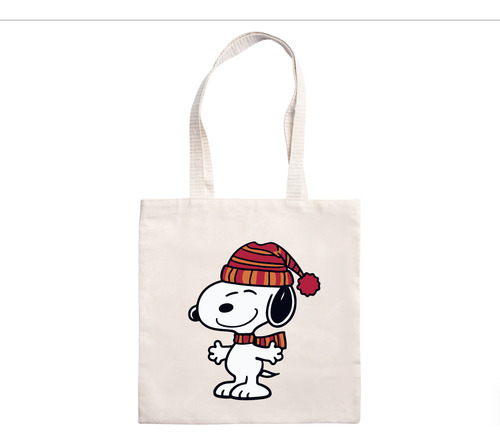 Bolsa De Manta Snoopy Gorro Dibujo Animado | Bolso De Mano Beige Lisa