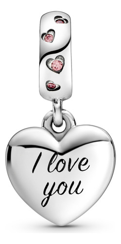Charm Pandora 798887C01 Colgante Corazón Con La Inscripción Mamá Color Rosa