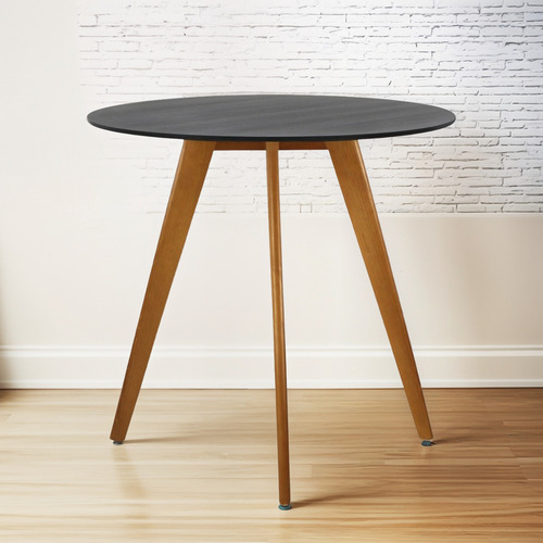 Mesa De Centro Mundo In Frankfurt 80cm Comedor Restaurante Color Negro