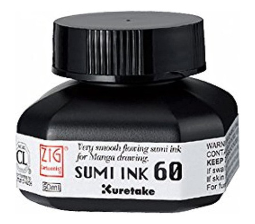 Kuretake Zig Dibujante Sumi Ink 60ml Botella - Negro