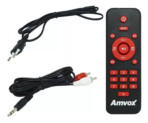Caixa de Som Amplificada Amvox aca 3000 Paredão 3000w rms Bluetooth LED  Karaokê