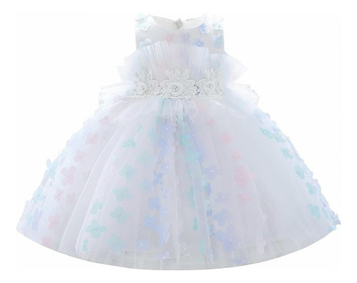 Vestido Fiesta Niña Bebé Elegante Boda Princesa 1 A 7años *