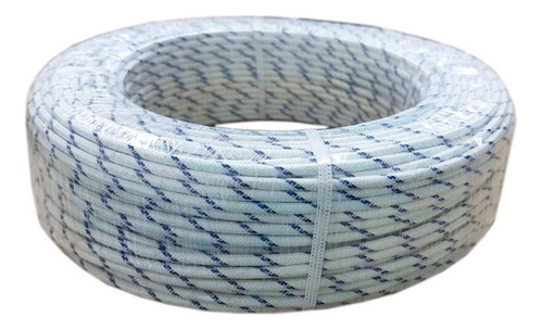 Cabo Híbrido Alta Temperatura 6mm Fibra Vidro 400°c 5mts Cor Azul E Branco