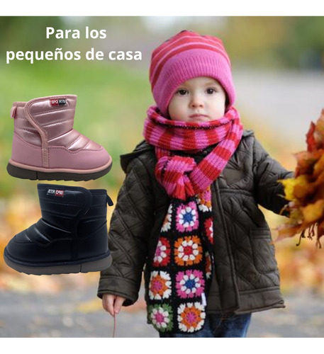 Bota De Abrigo Con Corderito Termica Unisex Para Niños