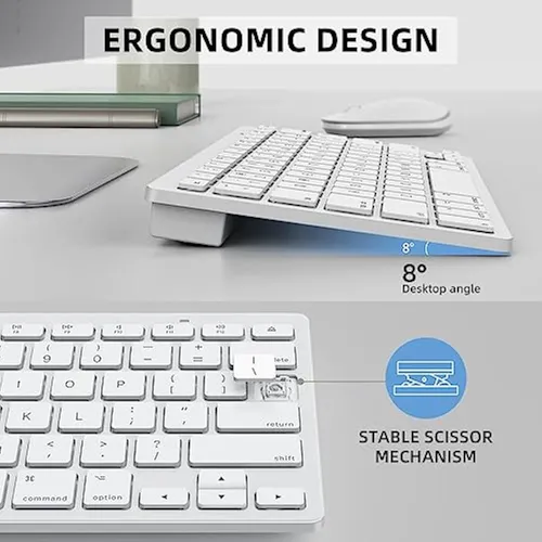 Teclado Y Mouse Bluetooth Compatibles Con Mac,