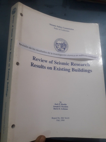 Libro Revisión De La Investigación Sísmica En Edificios 