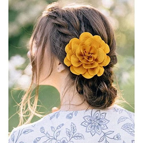 Flores De Seda Para El Cabello Con Pinzas De Cocodrilo De