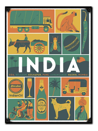 #449 - Cuadro Vintage 30 X 40 - No Chapa Cartel India Poster