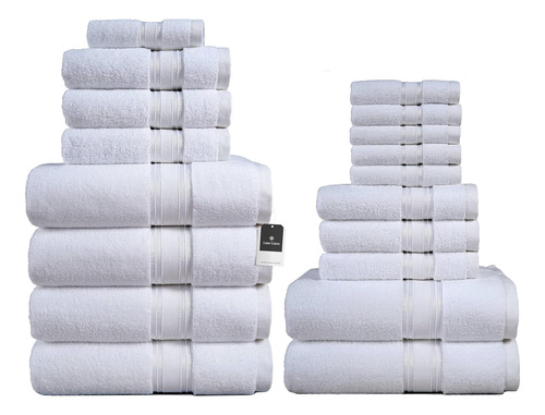 Lane Linen Toallas De Baño Blancas - Juegos Para Baño Secado