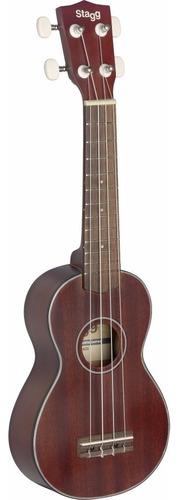 Ukelele Soprano Stagg Tradicional De Madera Caoba Us40 Color Marrón