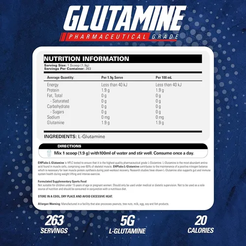 Producto Genérico Compatible Con Ehp Labs L Glutamine Powder