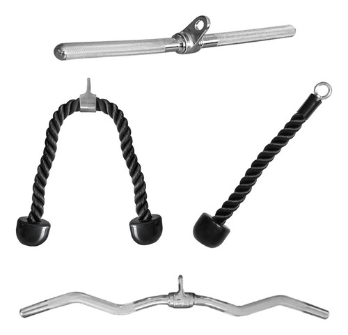 Set Manerales Agarres Accesorios Para Polea Gym 4 Pz Tayga