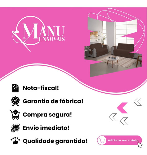 Kit Protetor De Sofá 2 E 3 Lugares Com Bolsos Laterais Liso