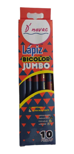 Lápiz Bicolor Jumbo Con 10 Piezas