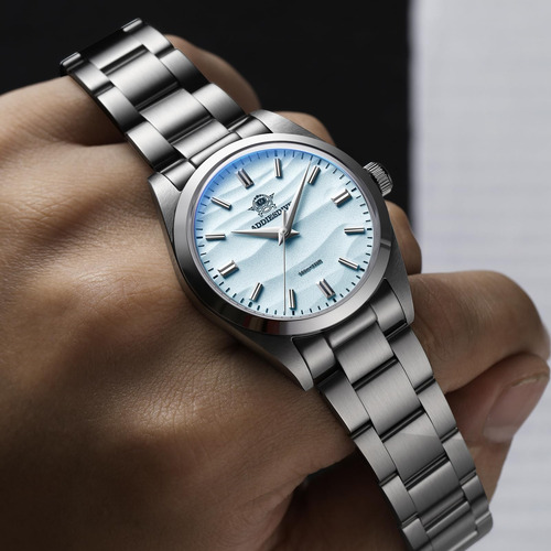 Addiesdive Reloj De Pulsera De Cuarzo Azul De 36 Mm Para Hom