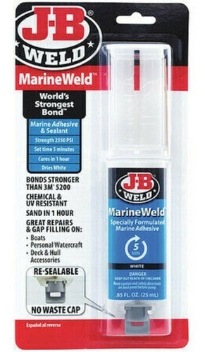 Jb Weld 50172 Marineweld Marine Adhesive Epoxy Syringe Drie