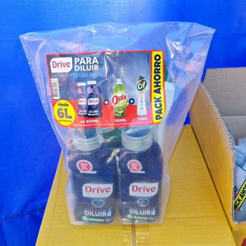 Pack Drive Para Diluir + Cif Crema + Quix Loza  4 Un 