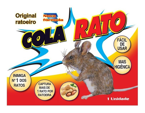 10 Un Ratoeira Adesiva Cola Gruda Pega Rato Eficiente 100%