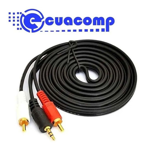 Cable De Audio Plug De 3.5 Mm A 2 Rca 1.8 Mts Reforzado