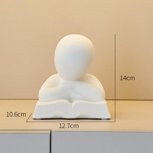 Estatuilla Abstracta Escultura Decoración Del , Lectura