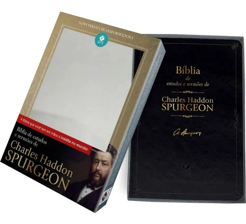Imagem 2 de 9 de Biblia Charles Spurgeon De Estudos Nvt Letra Grande