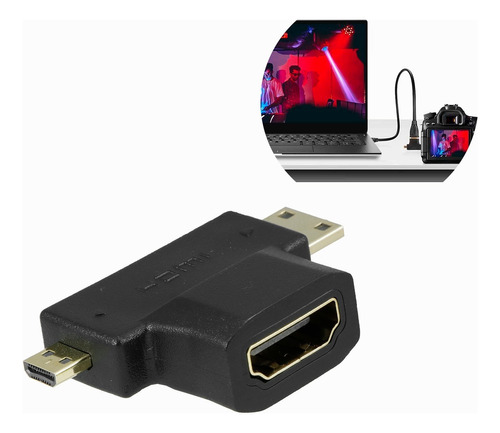 Adaptador Hdmi A Mini Hdmi / Micro Hdmi 3 En 1 Tableta Tv