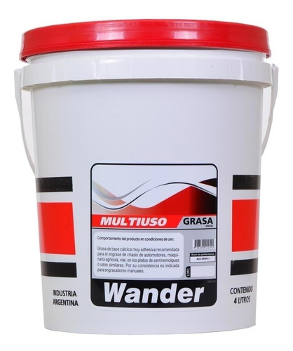 Grasa De Calcio Multiuso Wander Balde X 3.6 Kg 4 Litros