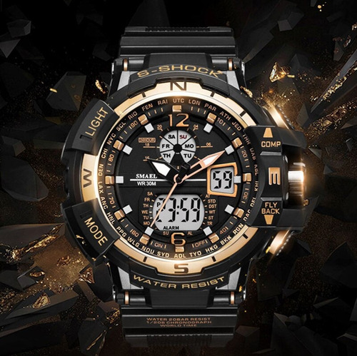 Relógio Militar Smael Analógico Shock Modelo 1376 Original