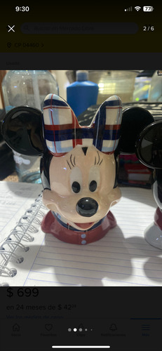Jaboneras De Mickey Mouse Y Minnie Disney Azul (Usado)