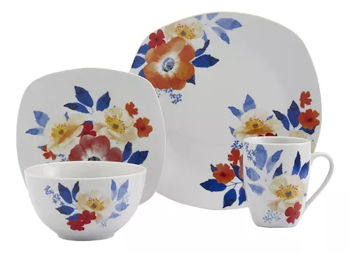 Juego de vajilla clásica de porcelana japonesa, juego de platos de  porcelana fina para 2 ~ 10, juegos de vajilla con patrón de flores de  magnolia con