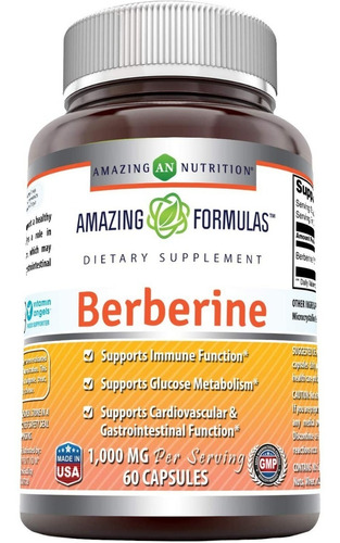 Berberina 60caps Amazing Nutrit - Unidad a $2882