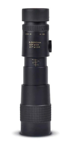 Imagen 1 de 10 de Monocular Shilba Con Zoom 8-24x40 Mm Bak4 + Funda + Correa