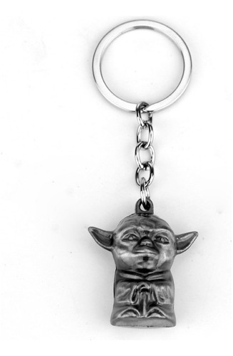 Llavero De Metal Maestro Yoda Star Wars - Color Plateado