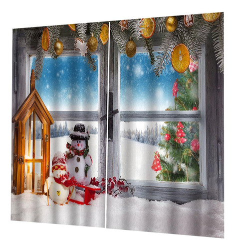 Cortinas Impermeables 3d Cortinas De Ventana 2 Paneles B