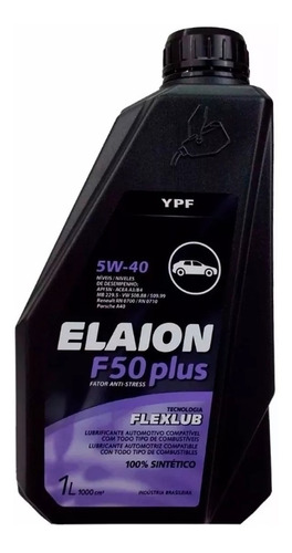 Aceite Ypf Elaion F50 Plus 5w40 Sintetico X 1 L Volkswagen