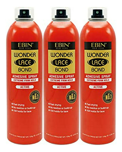 Fijador, Aerosol Para Cab Ebin New York Wonder Lace Bond Adh