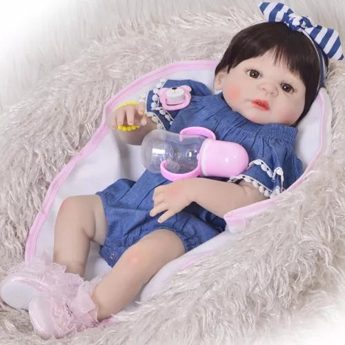 BEBÊ REBORN MENINA TODA EM SILICONE MAGALLY UMA CRIANÇA REAL