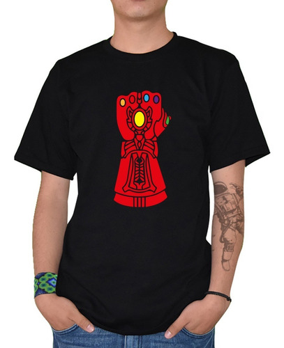 Playera Hombre Guante De Iron Man Mod-3