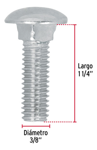 Bolsa Con 40 Tornillos 3/8 X 1-1/4 Tipo Coche, Fiero