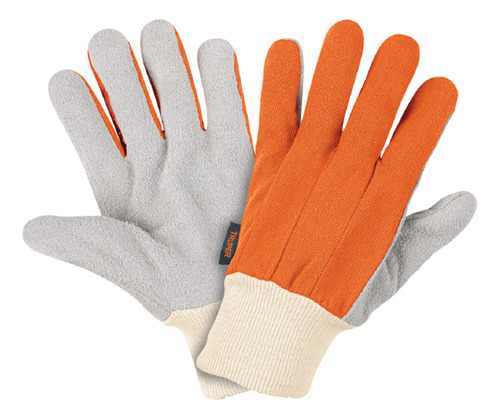 Guantes De Carnaza Y Loneta Algodón 100% Construccion Truper